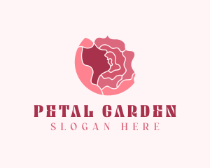 Rose Flower Woman logo design