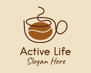 Hot Coffee Bean  logo