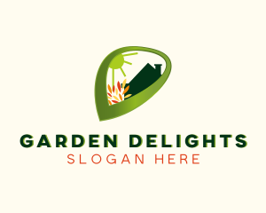 House Landscape Gardener logo design