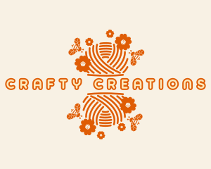 Crochet Yarn Bee logo design