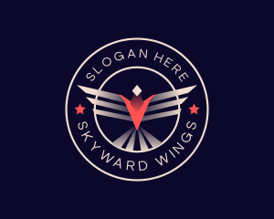 Aviation Wings Eagle logo design