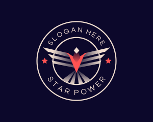 Aviation Wings Eagle logo design