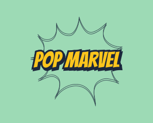 Retro Pop Art Text logo