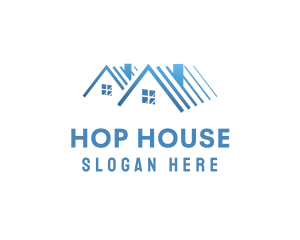 Blue House Real Estate logo design