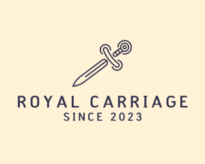 Medieval Royal Sword  logo design