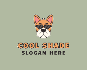 Cool Sunglasses Dog logo design