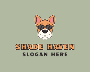 Cool Sunglasses Dog logo design