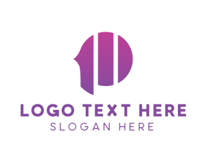 Digital Violet Stripe P logo
