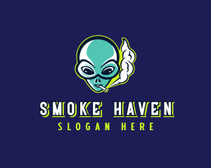 Alien Smoking Vape logo design