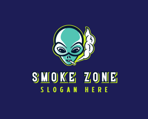 Alien Smoking Vape logo design