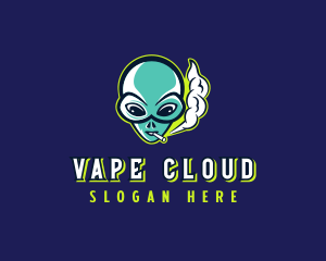 Alien Smoking Vape logo design