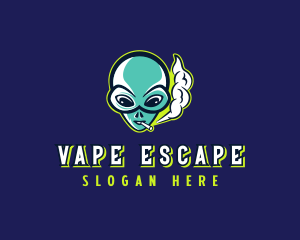 Alien Smoking Vape logo design