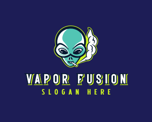 Alien Smoking Vape logo design