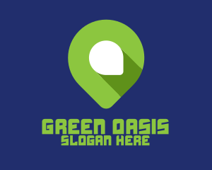 Modern Green Pin logo design