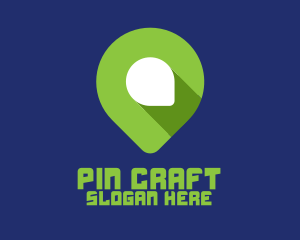 Modern Green Pin logo design