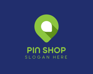 Modern Green Pin logo