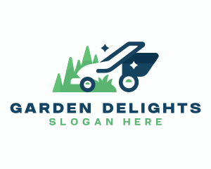 Lawn Mower Gardening logo design