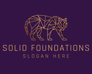 Golden Tiger Animal Logo