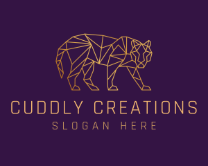 Golden Tiger Animal logo design