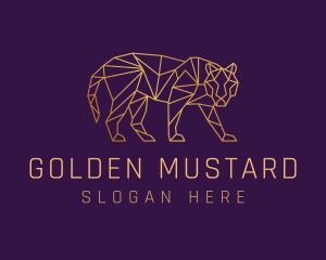 Golden Tiger Animal logo design