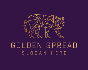 Golden Tiger Animal logo design