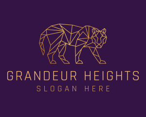 Golden Tiger Animal logo design