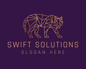 Golden Tiger Animal logo design