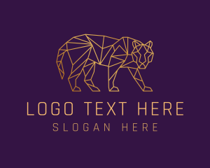 Wildcat - Golden Tiger Animal logo design