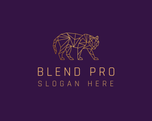 Golden Tiger Animal logo design