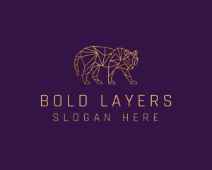 Golden Tiger Animal logo design