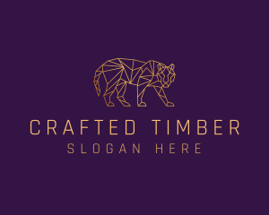 Golden Tiger Animal logo design