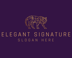 Golden Tiger Animal logo design