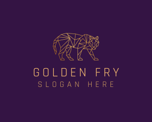 Golden Tiger Animal logo design