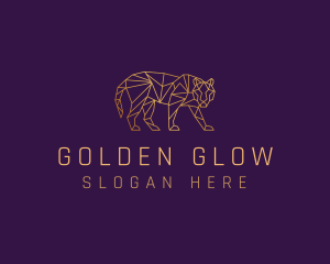 Golden Tiger Animal logo design