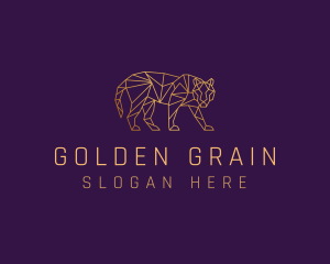 Golden Tiger Animal logo design