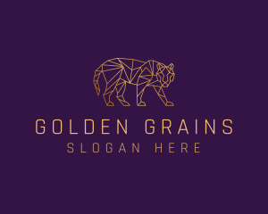 Golden Tiger Animal logo design