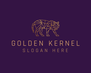 Golden Tiger Animal logo design