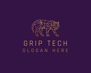 Golden Tiger Animal logo design