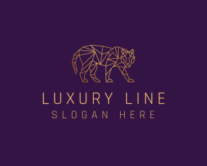 Golden Tiger Animal logo design