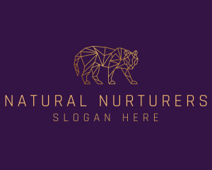 Golden Tiger Animal logo design