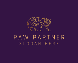 Golden Tiger Animal logo design