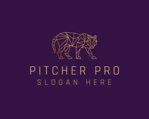 Golden Tiger Animal logo design