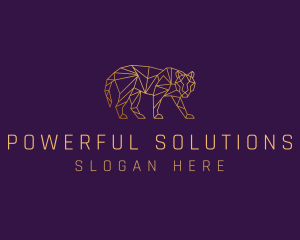 Golden Tiger Animal logo design