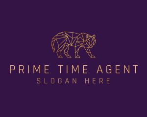 Golden Tiger Animal logo design