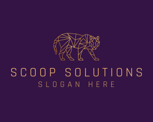 Golden Tiger Animal logo design