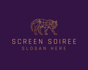 Golden Tiger Animal logo design