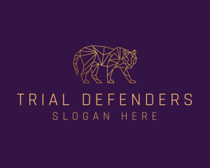 Golden Tiger Animal logo design