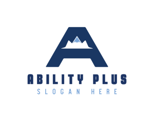 Mountain Summit Letter A logo design