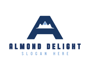 Mountain Summit Letter A logo design