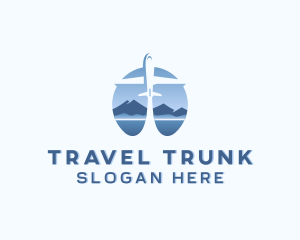 Travel Mountain Airplane logo design